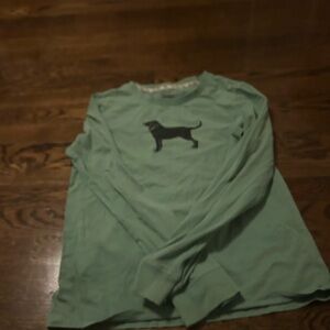 Green black dog long sleeve